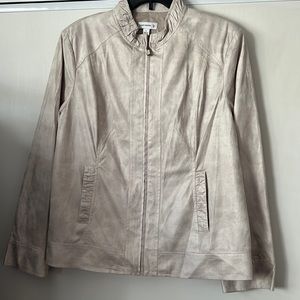 Susan Graver Pearlized Zip Front Jacket